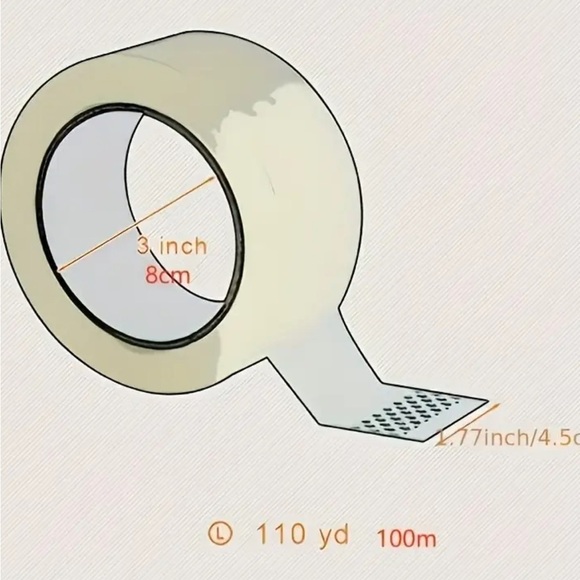 Packaging Tape Pink Thank You Tape 1 Roll - Picture 5 of 5